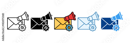 Marketing Automation  Icon Set Multiple Style Collection