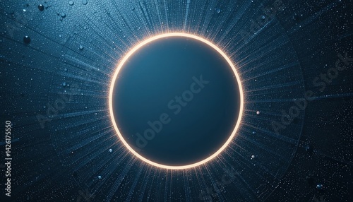 Celestial event a solar eclipse captured in deep space cosmic phenomenon digital art dark background abstract view mystical experience