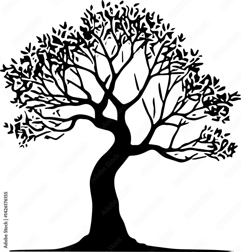 Obraz premium vector tree silhouette