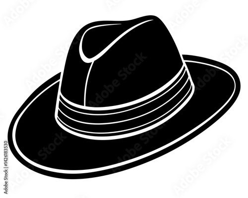 black hat vector illustration