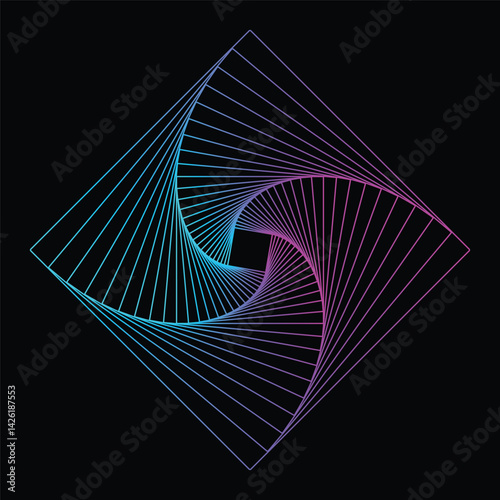 Abstract square geometric element Design