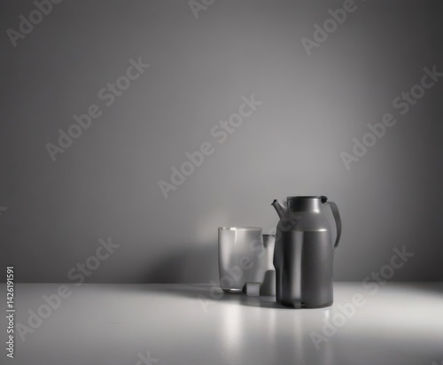 Subtle shadows on gray, diffused lighting, ideal product photography,  neutral,  template