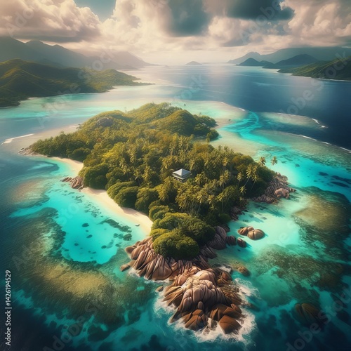 The Seychelles reefs and beaches