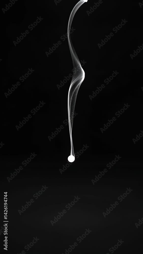 Glowing Sphere with Smoke Trails in Dark Space: A Vertical Abstract Video Glowing Sphere with Smoke Trails in Dark Space: A Vertical Abstract Video