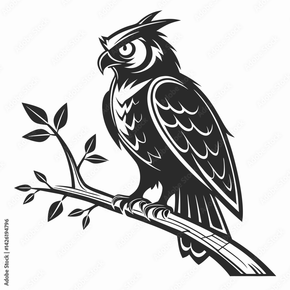 Obraz premium bird, eagle, vector, illustration, animal, cartoon, head, nature, wild, tattoo, hawk, wildlife, black, feather, symbol, raven, beak, drawing, art, animals, logo, design, flying, crow, falcon