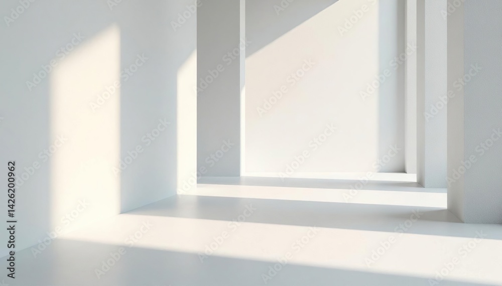 Fototapeta premium Elegant white minimalist design, pure aesthetic , bright, product, graphic