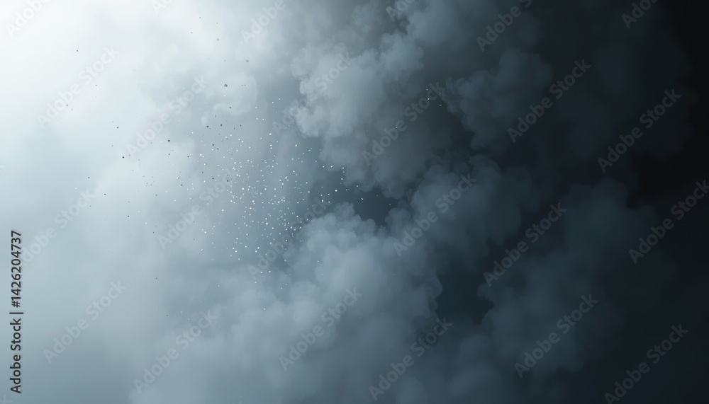 Obraz premium Mysterious fog emanating from the ground enigmatic landscape visual art atmospheric scene low angle conceptual exploration