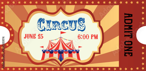 Vintage circus ticket