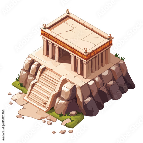 Temple of Hatshepsut vector illustration 