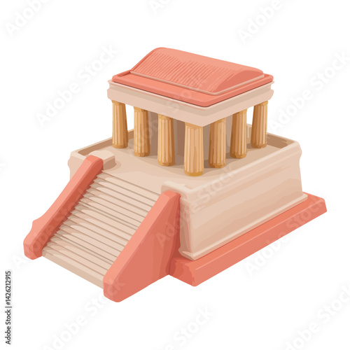 Temple of Hatshepsut vector illustration 