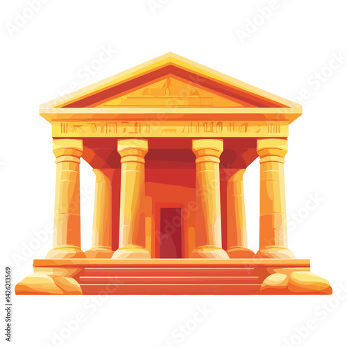 Temple of Hatshepsut vector illustration 
