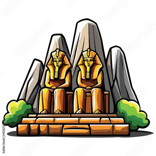 Temple of Hatshepsut vector illustration 