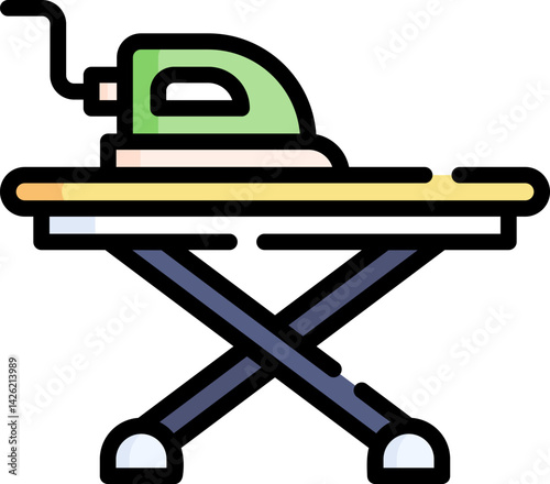 ironing board illustration on a white background     