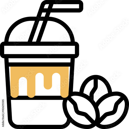 latte macchiato illustration on a white background     