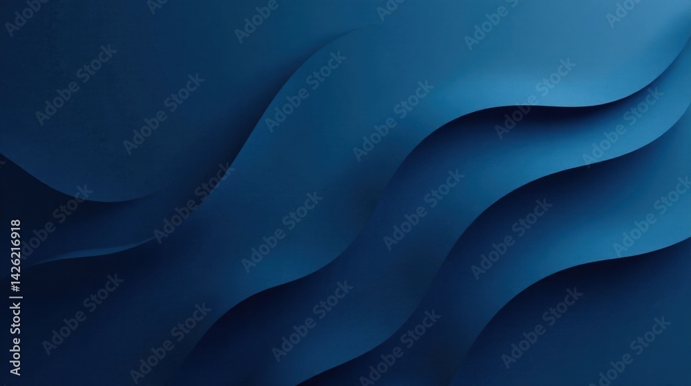 Obraz premium Abstract Blue Undulating Forms A Serene and Elegant Background for Design Projects