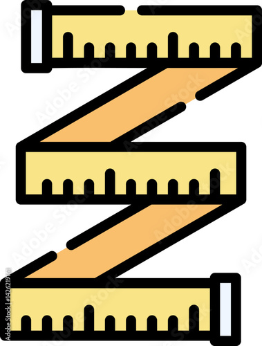 measuring tape illustration on a white background     
