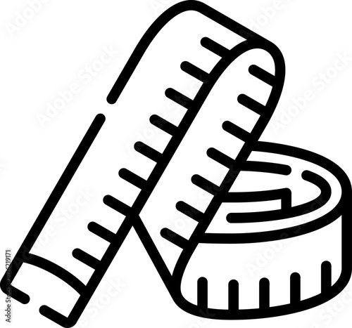 measuring tape illustration on a white background     