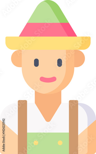 mexican man illustration on a white background     