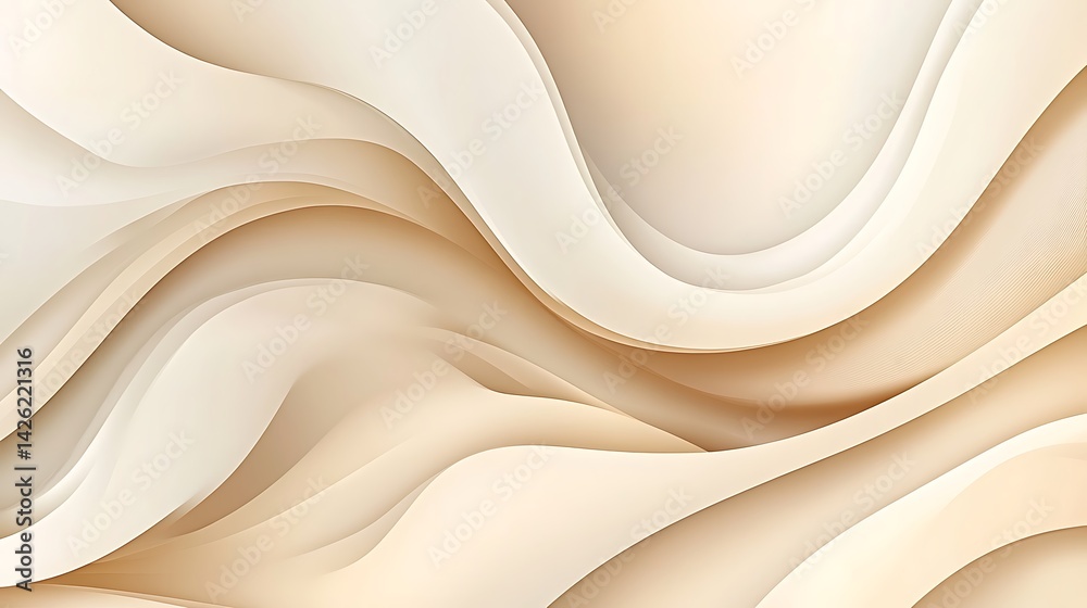 Obraz premium Abstract Beige Wave Background. (3)