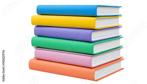 Wallpaper Mural Colorful Stack of Books Ready for Education or Design Torontodigital.ca