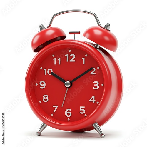 Elegant and High-Quality Table Alarm Clock on white background, for design elemants