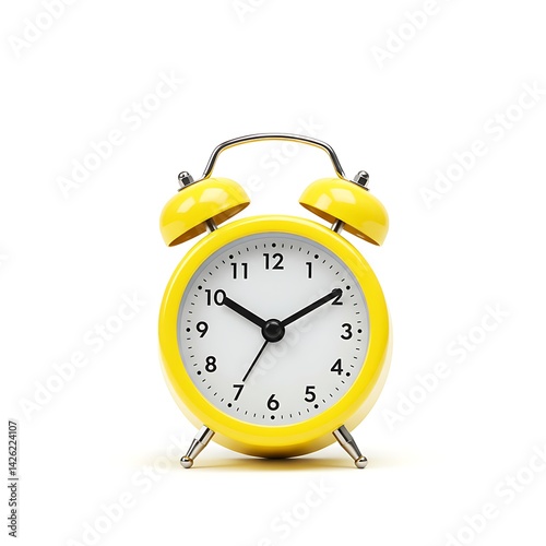 Elegant and High-Quality Table Alarm Clock on white background, for design elemants
