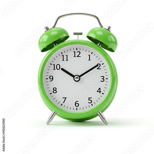 Elegant and High-Quality Table Alarm Clock on white background, for design elemants