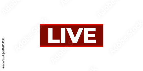 Live Button on a Transparent Background