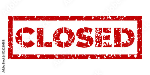 Closed stamp, closed square grunge sign ,Closed sign flat icon vector