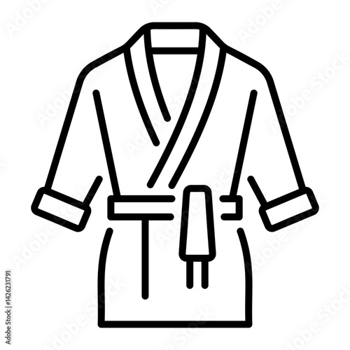 A line style icon showing a hanging bathrobe 
