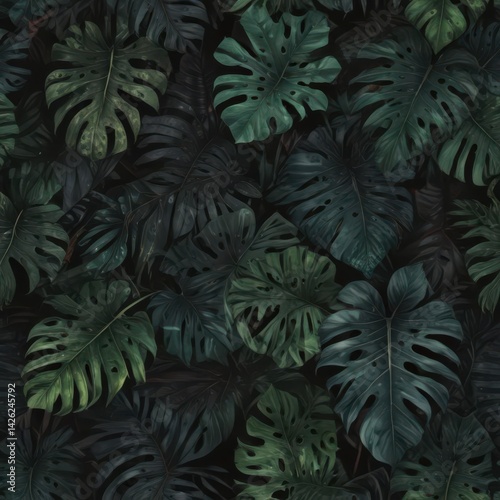 green leaves background, seamless floral pattern, seamless pattern with leaves