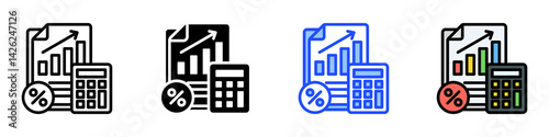 Tax Icon Set With Multiple Style Collection