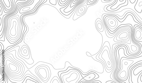 Topographic map background geographic line map with elevation assignments. Background of the Topographic Map. Abstract geometric topographic contour map background Free Vector. 