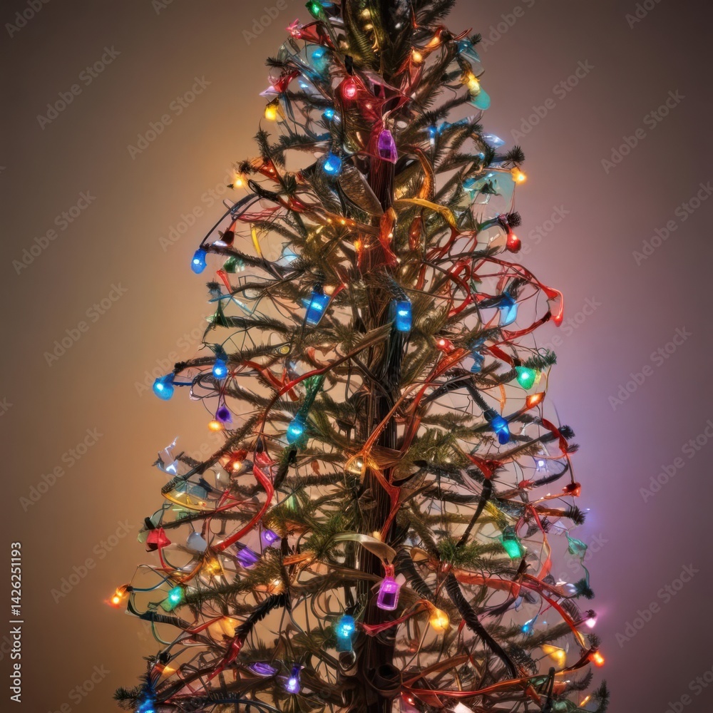 abstract christmas tree, christmas tree made of lights, christmas tree made of colorful lights abstract christmas tree, christmas tree made of lights, christmas tree made of colorful lights