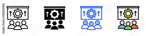 Capacity Building Icon Set With Multiple Style Collection