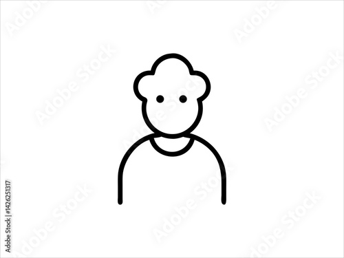 Simple Chef Icon Silhouette