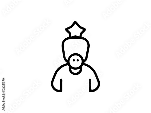 Simple Chef Icon Silhouette