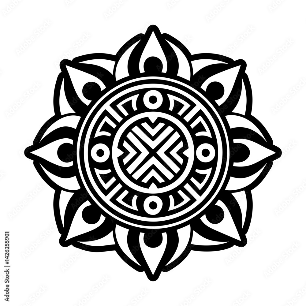 Fototapeta premium A glyph style icon of sacred symbol tattoo