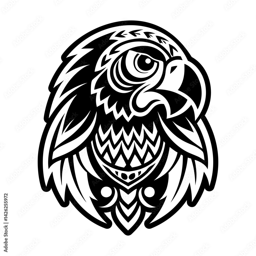 Fototapeta premium A filled style icon of rainforest god symbol