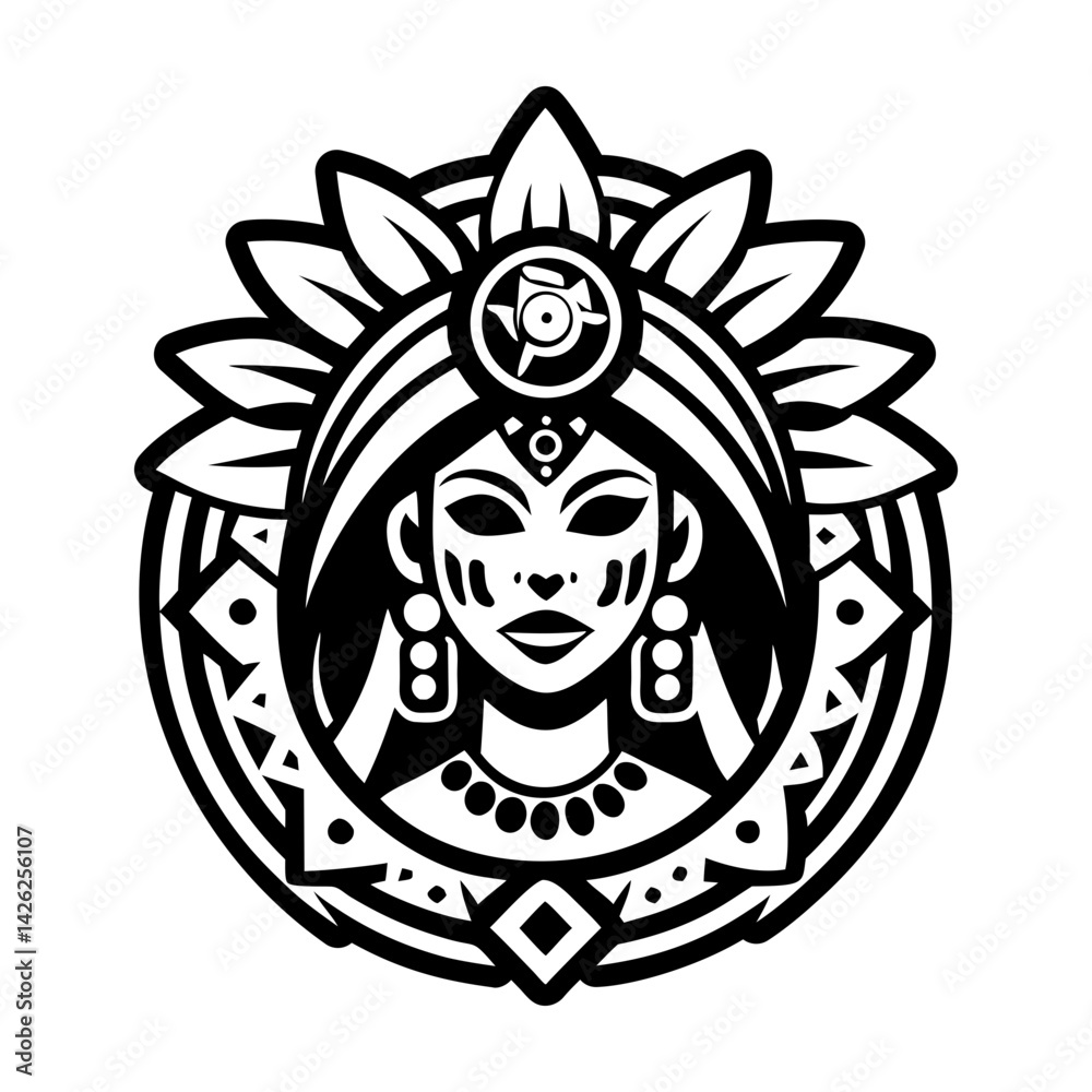 Obraz premium A solid style icon of pachamama symbol