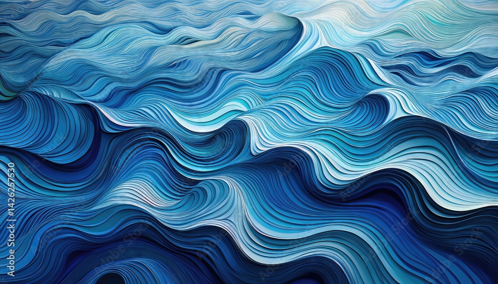 Abstract Oceanic Wave Patterns in Vibrant Blues and Greens, Showcasing a Mesmerizing Dance of Hypnotic Ripples under the Serene Sky. Abstract Oceanic Wave Patterns in Vibrant Blues and Greens, Showcasing a Mesmerizing Dance of Hypnotic Ripples under the Serene Sky.