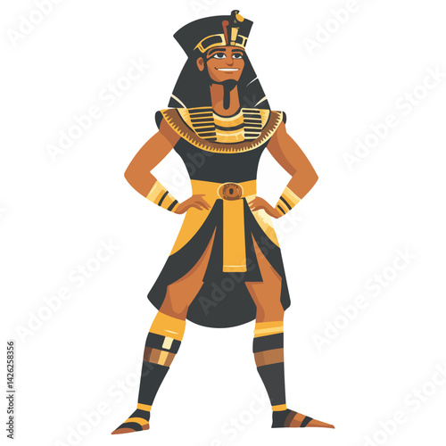 Pharaon Tutankhamun golden mask. Famous egyptian pharaon. vector