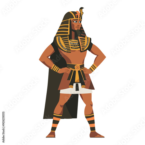 Pharaon Tutankhamun golden mask. Famous egyptian pharaon. vector