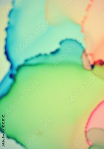 Colorful abstract watercolor art with soft blended hues