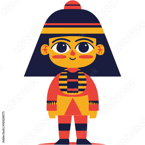 Pharaon Tutankhamun golden mask. Famous egyptian pharaon. vector