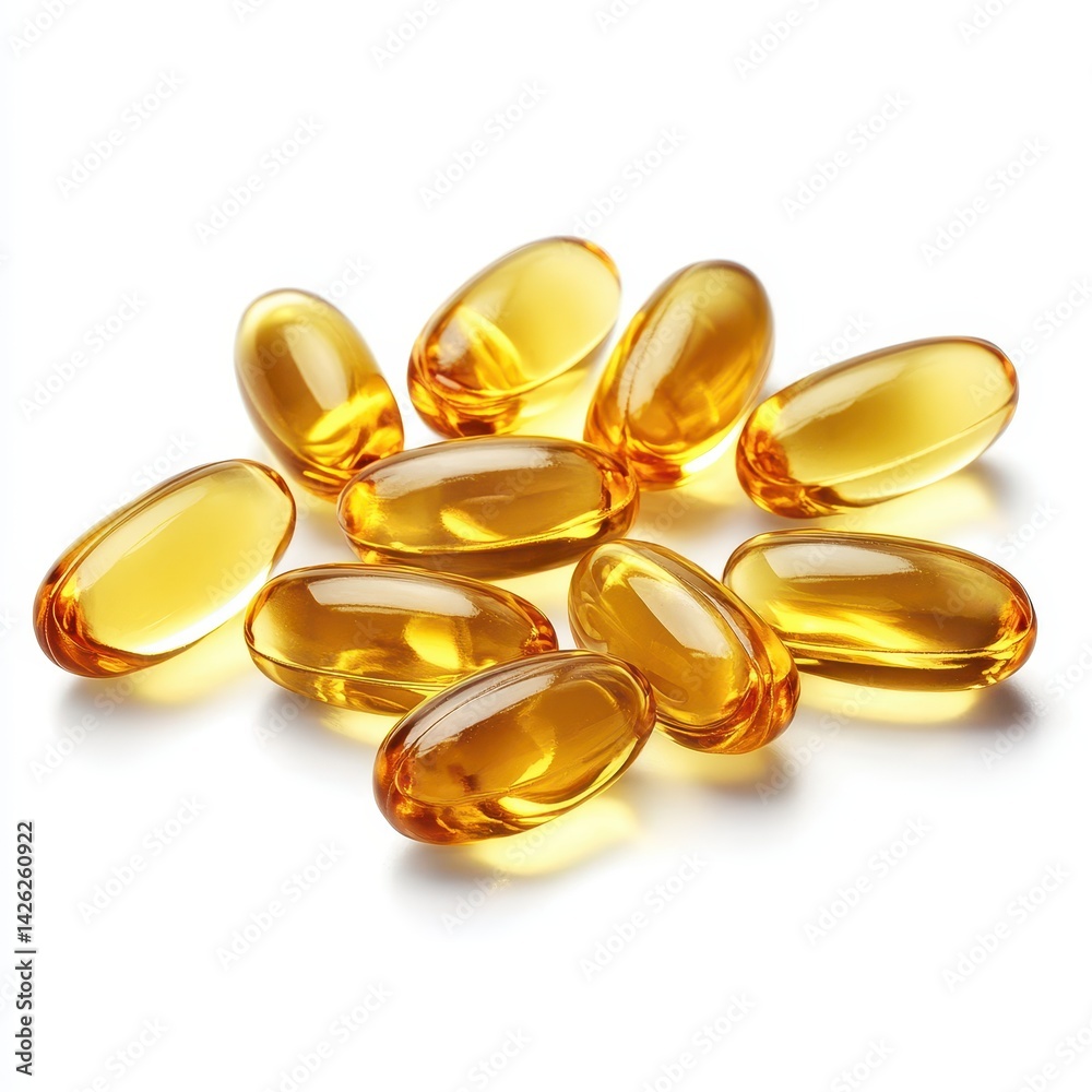 Golden, translucent capsules in a cluster Golden, translucent capsules in a cluster