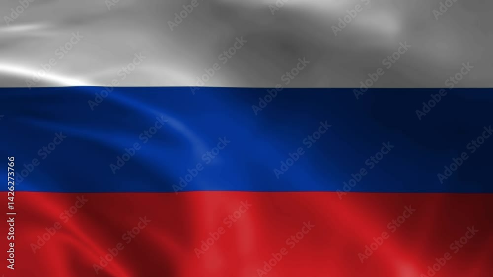 Realistic russia flag, looping, europe, 4k resolustion Realistic russia flag, looping, europe, 4k resolustion