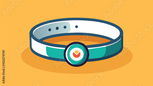 A functional collar with a builtin air quality monitor ideal for pet owners who are constantly onthego.. Vector illustration