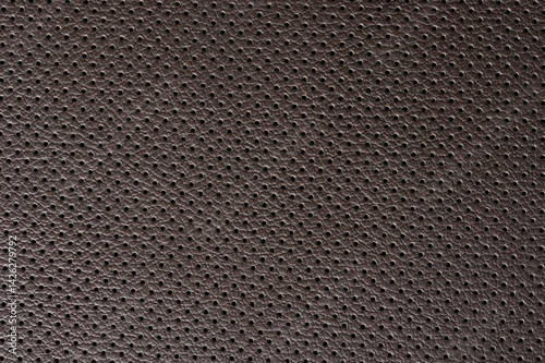 Obraz na płótnie Close up of perforated brown leather w salonie