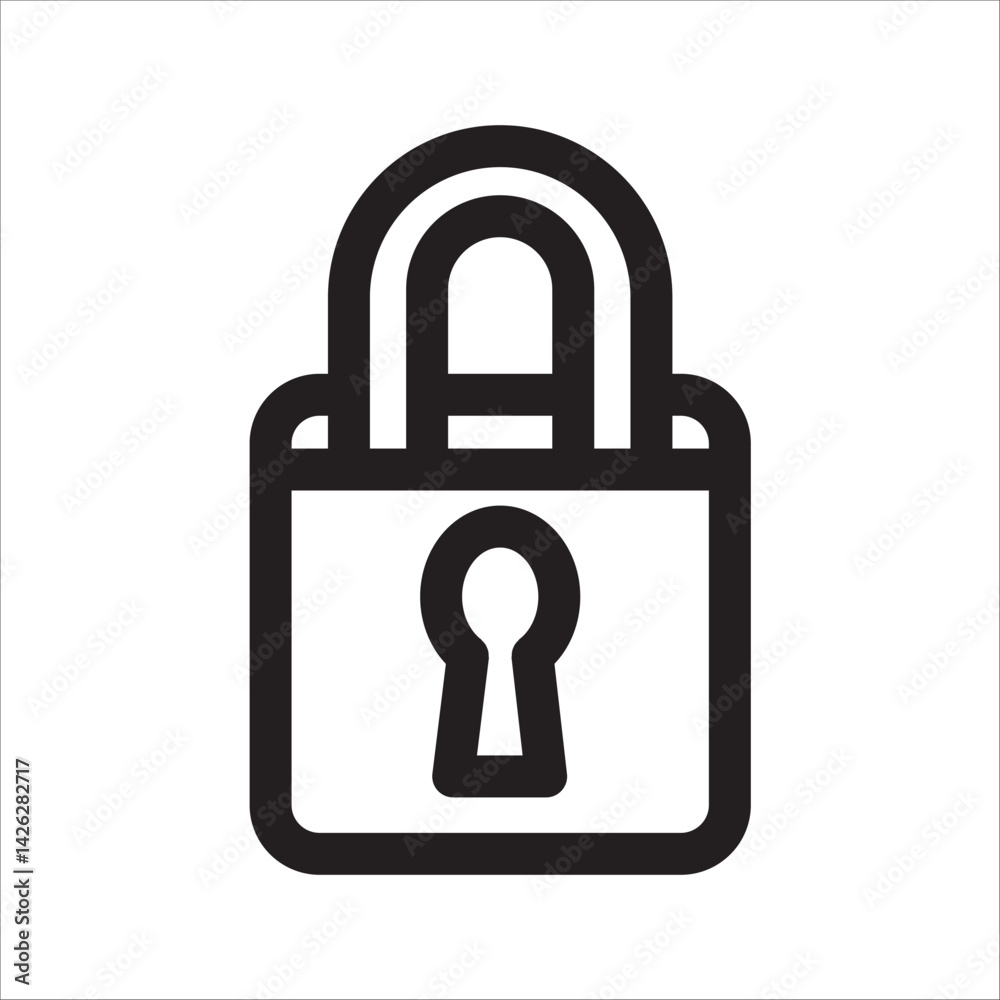 padlock icon with white background padlock icon with white background